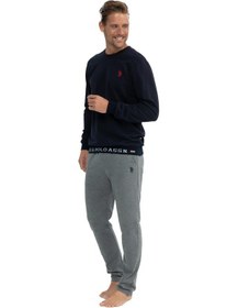 Resim U.s. Polo Assn. 18815 Erkek Ev Giyim Uzun Kollu Pijama Takım 001 