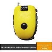 Resim Besthome1 Motosiklet Kask Kilit, 4 Basamaklı Şifreli, Genişletilebilir Tel, Elektrikli Bisiklet Güvenlik C32 Sarı 