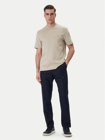 Resim Erkek%100 Pamuklu Yuvarlak Yakalı Kısa Kollu Bej1 T-Shirt 50555844-286 