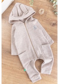 Resim Babymod Kapüşonlu Önden Fermuarlı Kız/erkek Bebek Tulum 0-3 Ay 