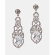Resim MKMODAATELIER UZUN SALLANTILI KRİSTAL TAŞLI A KALİTE ABİYE KÜPE TE-5768 