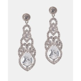 Resim MKMODAATELIER UZUN SALLANTILI KRİSTAL TAŞLI A KALİTE ABİYE KÜPE TE-5768 