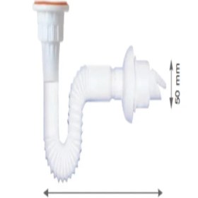 Resim Rekorlu Cekvalflı Koruklu Lavabo Sifonu 