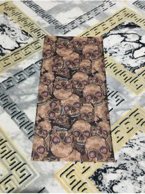 Resim Olympus plus KAHVERENGİ İSKELET SKULL SKELETON Tasarımlı Motorcu Buff Maske Outdoor Boyunluk Unisex Bandana 