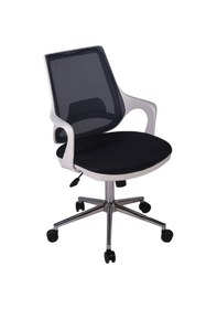Resim Ofisbazaar Buya Beyaz Fileli Çalışma Koltuğu Ergonomik Şef Ve Toplantı Koltuğu Siyah Fileli Siyah 