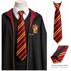 Resim Harry Potter Gryffindor Fermuarlı Csmtex - 59 Ayarlanabilir Kravat 