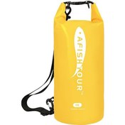 Resim Novahub Motosiklet Çantası Dış Mekan Pvc Kuru Çanta Su Geçirmez Omuz Çantası Dalış Yüzme Dağ Yürüyüşü Sürüş Seyahat Kitleri Sarı, Düzenli Kapaklı Sarı 