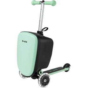 Resim Micro Micro Ride On Luggage Unisex Çocuk Yeşil Scooter 