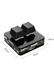 Resim silabor 2 Tuşlu Mini Klavye Makro Klavye Mekanik Rgb Pın Klavyesi Programlanabilir Windows Ve Mac Için 