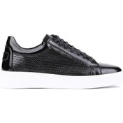 Resim Shoetyle - Siyah Rugan Deri Baskılı Erkek Günlük Ayakkabı 250-1300-866-siyah Siyah 