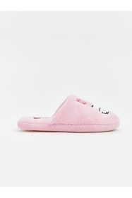 Resim LC Waikiki Pembe Hello Kitty Baskılı Pelüş Kadın Ev Terliği 