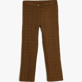 Resim Koton Desenli Cep Detaylı Slim Fit Tayt Kahverengi Ekose 5wkg40256ak Kahverengi 