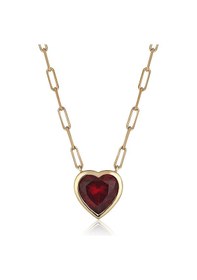 Resim Reis Kuyumculuk Heart Ruby Kolye Altın Kolye 
