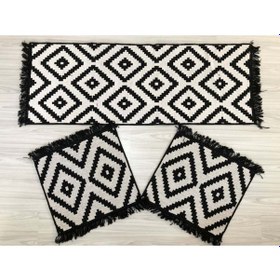 Resim Oto Koltuk Minder Seti - 3'lü Serme Oto Koltuk Minderi - Kilim 