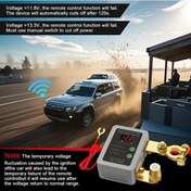 Resim Wangxi Gri Led Voltaj Göstergeli 12v Akıllı Araba Batarya Kesici Anahtarı Uzaktan Kumandalı Güç Kapatma Düğmesi Araç Karavan Atv Tekne 