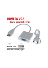 Resim Hdmi To Vga Dönüştürücü + Ses Kablosu Bst-2003P (217670579) 