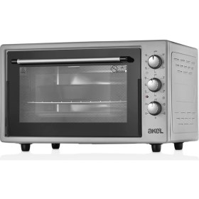 Resim Akel Lambalı, Fanlı, Termostatlı, Saatli, Çift Tepsili 48 Litre Midi Fırın Af948lf – Gri 