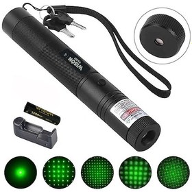 Resim Wison Ws-503 100mw 3.7v 3200 Mah Desen Başlıklı Şarjlı Yeşil Lazer Pointer 4741 Açık Gri 