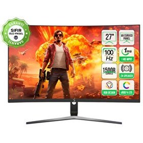 Resim Gamepower VIVID F20 27" RGB 100Hz 1Ms 2x2W VA Speaker Curved Oyuncu Monitörü 