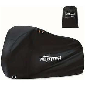 Resim Turcoshop11 Su Geçirmez Xl Motosiklet Örtüsü 210d Dayanıklı Rüzgar Geçirmez Reflektif 