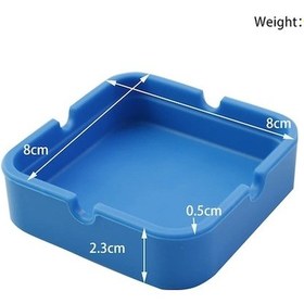 Resim Createtech Yüksek Ve Su Silikon Sigara Renkli Raf Mavisi Küllük Kayma Kauçuk Kare Kaliteli Haşlanma Göl Gj-070 Geçirmez D Cm Anti Aksesuarları Adet 9 8 1 Qn 