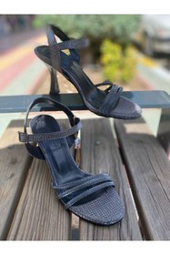 Resim Pierre Cardin ® | PC-54525 Platin Kadın Topuklu Sandalet Ayakkabı 