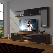 Resim Decoraktiv Eko 5l Slm Dvd Tv Ünitesi Tv Sehpası - Ceviz - Siyah 