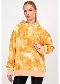 Resim Alexander Gardi Alexandergardı Batik Desenli Kapüşonlu Şardonlu Oversize Sweatshirt Un-757a07 001 