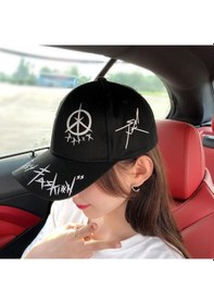 Resim Valkyrie Trucker Şapka Unisex Metal Tokalı Ayarlanabilir Beyzbol Siyah 