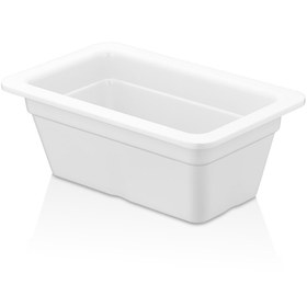 Resim Külsan 11400.CW - HappyChef Gastronorm 4'lü Krem Beyaz Küvet 26,5×16,2 cm, Thermoset Melamin 