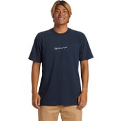 Resim Quiksilver Qs Rushed Logo Dna Erkek Mavi Tişört 