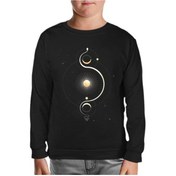 Resim Güneş Yörünge Siyah Çocuk Sweatshirt 