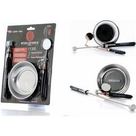 Resim Worldforce 11305 Manyetik Set 3'lü Tepsi + Çubuk + Ayna 