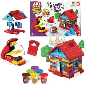 Resim Oyun Hamuru Ev Set Oyuncak İnşaat Serisi 840 Gr Hamur Şekiller 