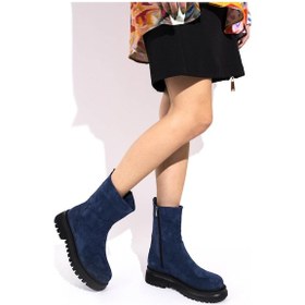 Resim Modabuymus Olle Lacivert Süet Günlük Hafif Kalın Taban Bot Lacivert 