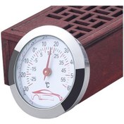 Resim Taşınabilir Mini Araba Kontrol Paneli Termometre Yuvarlak Araç Termometre Dekorasyon 