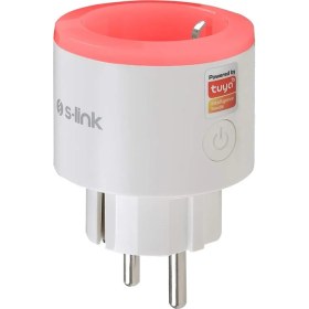 Resim Storemax S-Link Swapp Sl-03 16A Akım Korumalı Akıllı Priz Rgb Işıklı 2.4 G Wifi Tuya Destekli 