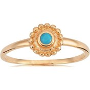 Resim Mavi Taşlı Çiçek Altın Yüzük (533438201) 