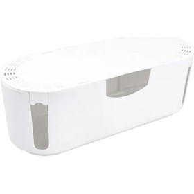 Resim Lidyahan Store Kablo Düzenleyici, Priz Koruyucu, Çoklu Priz Koruyucu Kutu Organizer (Beyaz) 