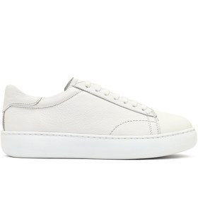 Resim Derimod Erkek Beyaz Bağcıklı Kalın Tabanlı Deri Sneaker 25WFD8240FT 