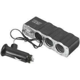 Resim 3 Port + 1 USB Oto Araç Çakmaklık Çoğaltıcı Çoklayıcı 