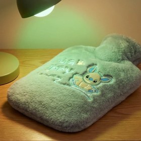 Resim Zaya Home Mutlu Robot Hayvan Figürlü Gri Peluş Sıcak Su Torbası 1 Lt - Yumuşak Kılıf, Uzun Süre Sıcak Tutan Termal Su Torbası 