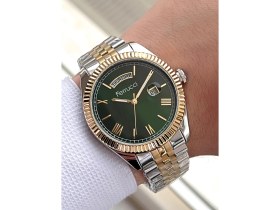 Resim Ferucci Rolex Model Çelik Kordon Takvimli Kadran 30 mt Suya Dayanıklı Erkek Kol Saati FEC.13029M04 