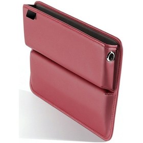 Resim Araba Koltuk Aralığı Pu Deri Depolama Kutusu - Çok Fonksiyonlu Araç İçi Eşya Saklama Aleti Bordo - Model 049 