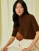 Resim Kısa Kollu Triko Kazak 