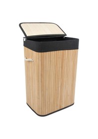 Resim Soley Foldi Bamboo Örme Çamaşır Sepeti Siyah 