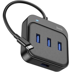 Resim Polham 4in1 20CM Kablolu Type C To 4x USB 3.0 Çoğaltıcı Çevirici Adaptör, Led Göstergeli USB HUB 