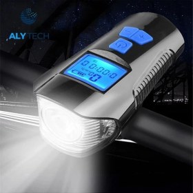 Resim Alytech 5 Modlu LCD Ekranlı Akıllı Bisiklet Farı – Korna + Hız Göstergesi + Şarjlı LED Aydınlatma 