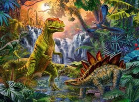 Resim Ravensburger 100 Parça Puzzle Dinozor Oasis 128884 