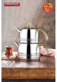 Resim Enza Orta Gold 1018-g Çaydanlık 6 